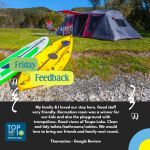 Friday Feedback: A terrific review that is a pleasure to share, thank you, Thomasina.

#top10holidayparks #motuterebaytop10holidaypark #gamesforkids #campingwithkids #campingwithdogs #lovetaupo #wintercamping